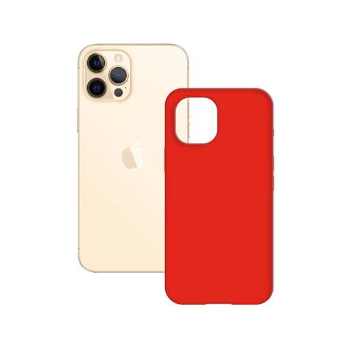 [000007810] Funda semirrígida para iPhone 12 Pro Max, Antideslizante, Compatible carga inalámbrica, Rojo, Packaging free