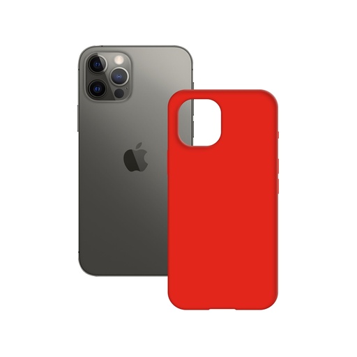[000007813] Funda semirrígida para iPhone 13 Mini, Antideslizante, Interior microfibra, Compatible carga inalámbrica, Rojo, Packaging free