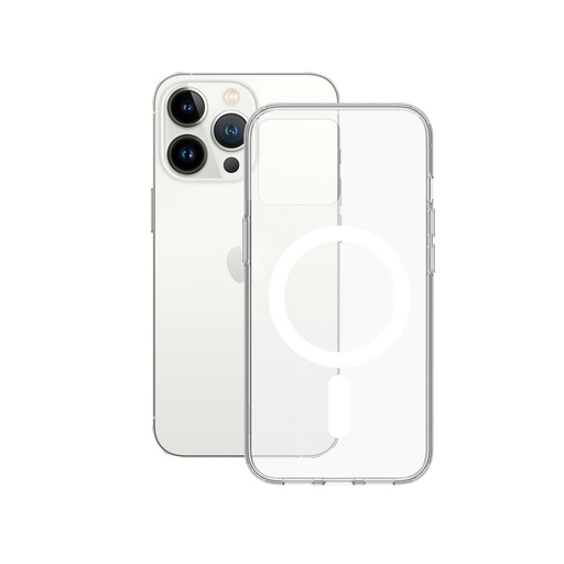 [000007826] Funda para iPhone 13 Pro compatible con MagCharge, Packaging Free, Transparente