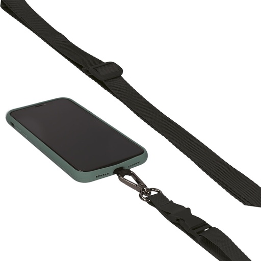 [000007899] Colgante para móvil Universal con tarjeta adaptadora  largo 160 cm, Negro
