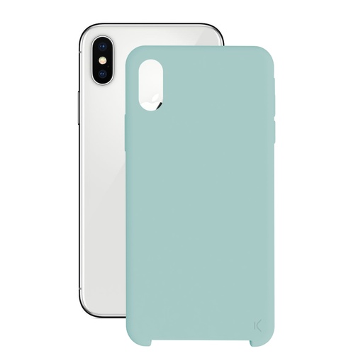 [000008023] Funda para iPhone X, iPhone XS, Semirrígida, Azul