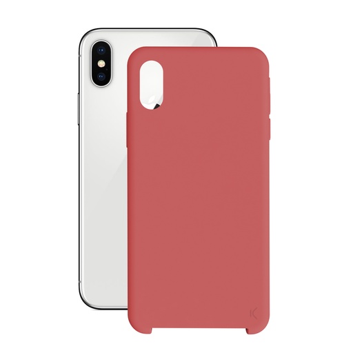 [000008028] Funda para iPhone X, iPhone XS, Semirrígida, Rojo