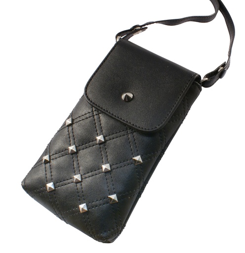 [000008190] Funda Universal para smartphone Semirrígida, Colgante para cuello, Negro