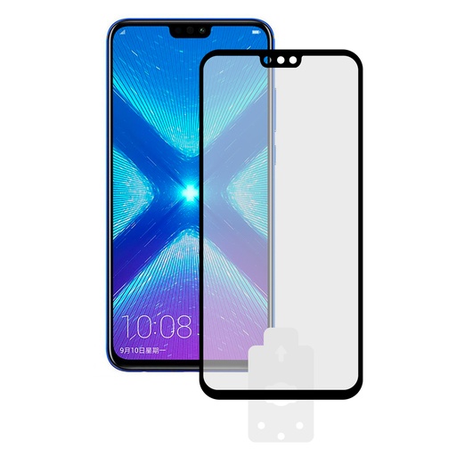 [000008198] Protector de pantalla para Honor 8X, Vidrio templado Grosor 0.33 mm, Negro