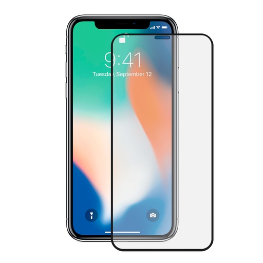 [000008208] Protector de pantalla para iPhone 11 Pro, Vidrio templado, Grosor 0.33 mm, Negro