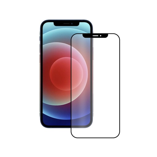 [000008216] Protector de pantalla para iPhone 12 Pro Max Vidrio templado, Grosor 0,33 mm, Negro