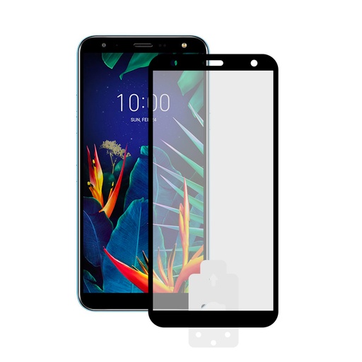 [000008234] Protector de pantalla para LG K10 2017 -Vidrio templado, Grosor 0.33 mm, Negro