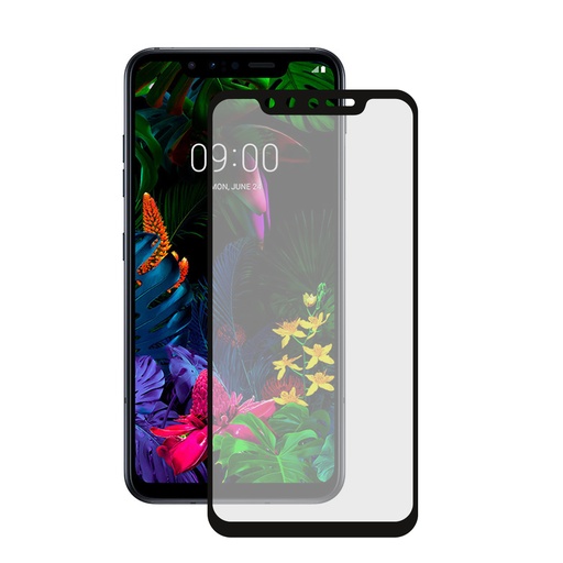 [000008235] Protector de pantalla para LG K10 2017, Vidrio templado - Grosor 0.33 mm, Negro