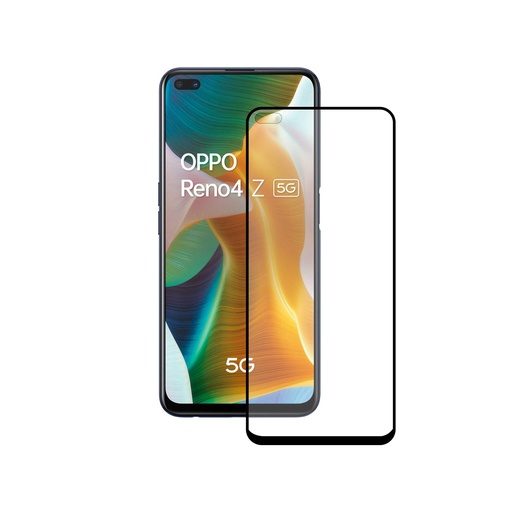 [000008244] Protector de pantalla para Oppo Reno 4Z 5G, Vidrio templado, Grosor 0,33 mm, Negro
