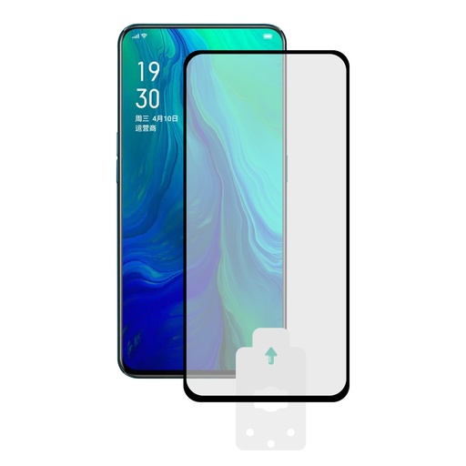 [000008247] Protector de pantalla para OPPO Reno Vidrio templado, Grosor 0.33 mm, Negro
