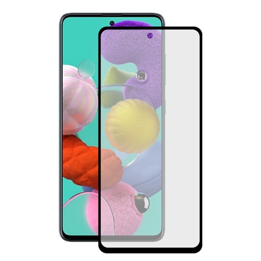 [000008255] Protector de pantalla para Samsung Galaxy A71, Vidrio templado, Grosor 0.33 mm, Negro