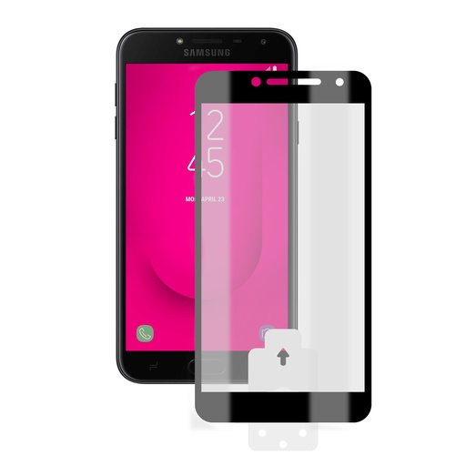 [000008260] Protector de pantalla para Samsung Galaxy J4 Plus 2018 Vidrio templado, Grosor 0.33 mm, Negro