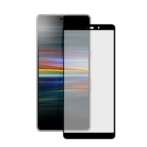 [000008282] Protector de pantalla para Sony Xperia L3, Vidrio templado, Grosor 0.33 mm, Negro
