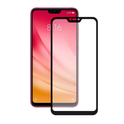 [000008290] Protector de pantalla para Xiaomi Mi 8 Lite - Vidrio templado, Grosor 0.33 mm, Negro