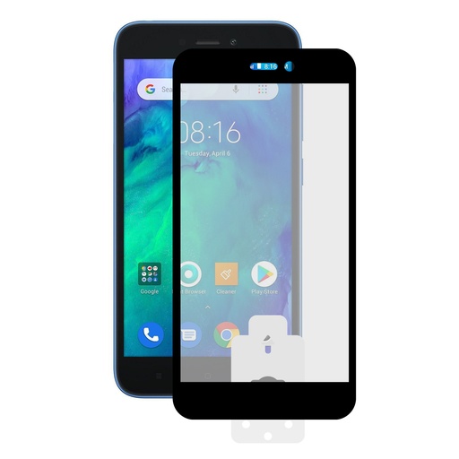 [000008296] Protector de pantalla para Xiaomi Redmi GO Vidrio templado, Grosor 0.33 mm, Negro
