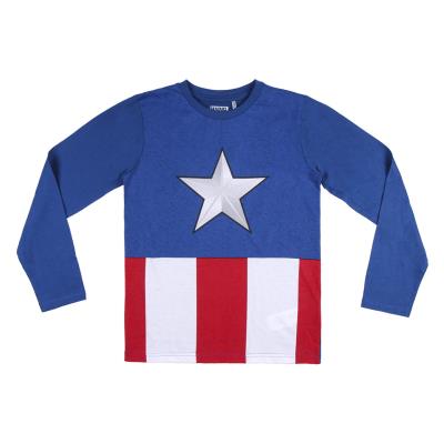 [000008863] PIJAMA LARGO SINGLE JERSEY AVENGERS CAPITAN AMERICA