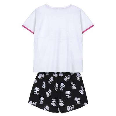 [000008952] PIJAMA CORTO SINGLE JERSEY PUNTO SNOOPY