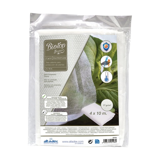 [000012729] TELA DE PROTECCIÓN CULTIVOS PAÑO ARTIC 4x10m 17g/m²
