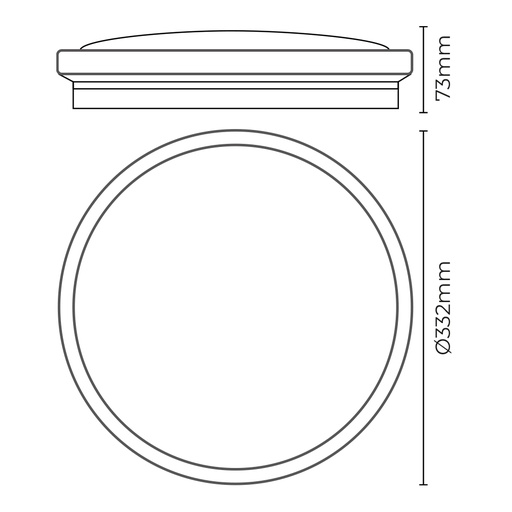 [000012746] APLIQUE SUPERFICIE CIRCULAR LED 18W 1820lm 4000K Ø33x7,3cm EFECTO MADERA EDM