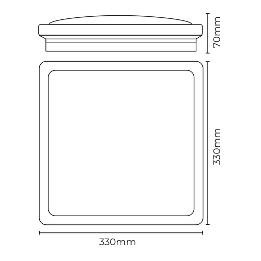 [000012751] APLIQUE SUPERFICIE CUADRADO LED 18W 1820lm 6400K 33x33x7cm EFECTO MADERA EDM