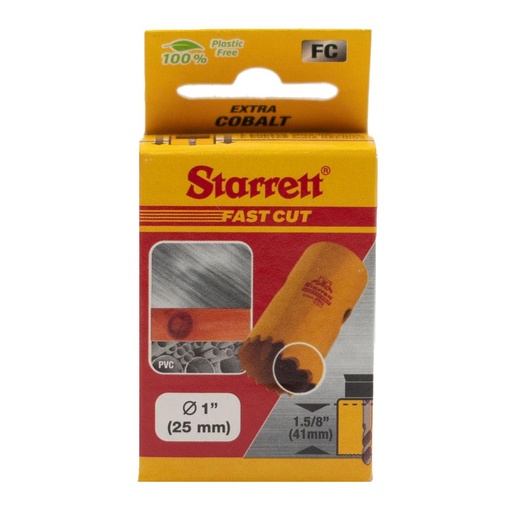 [000012908] CORONA PERFORADORA BI-METAL FAST CUT Ø25mm 63FCH025 STARRETT