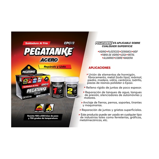 [000012910] PEGATANKE EPOXICO ACERO NEGRO 32ml