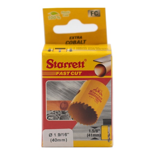 [000012982] CORONA PERFORADORA BI-METAL FAST CUT Ø40mm 63FCH040 STARRETT