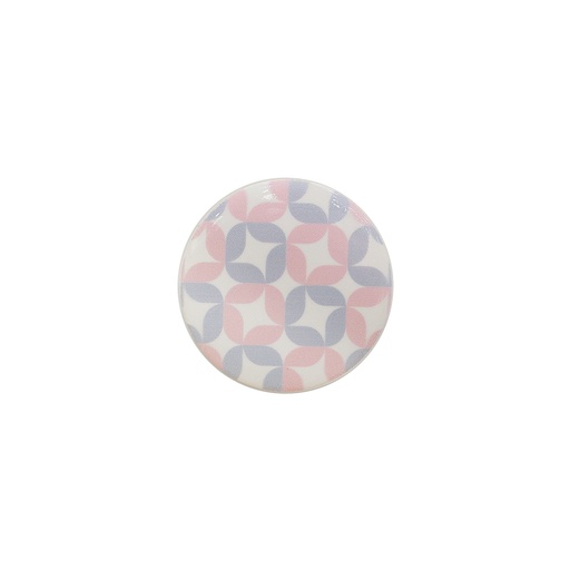 [000012988] BLISTER CON 4 POMOS REDONDOS PARA MUEBLE FABRICADO EN MADERA ACABADO ROSA MOD. E222 Ø40mm REI