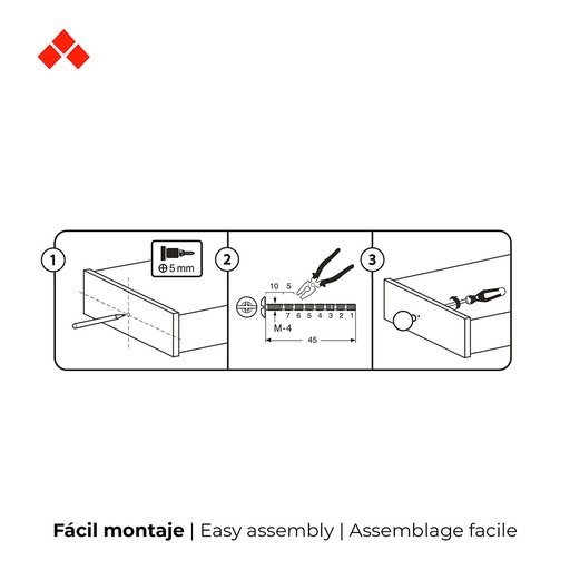 [000013004] BLISTER CON 4 POMOS REDONDOS PARA MUEBLE FABRICADO EN MADERA ACABADO GRIS MOD. E244 Ø38mm REI