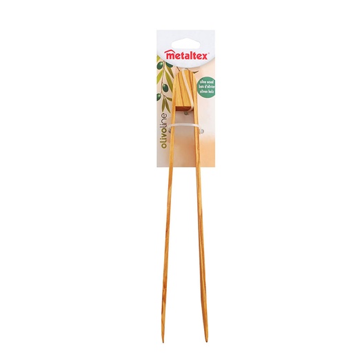 [000013010] PINZA PARA SERVIR DE MADERA DE OLIVO. LARGO: 30cm METALTEX
