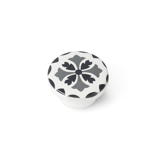 [000013015] BLISTER CON 4 POMOS REDONDOS PARA MUEBLE FABRICADO EN MADERA ACABADO GRIS MOD. E243 Ø38mm REI