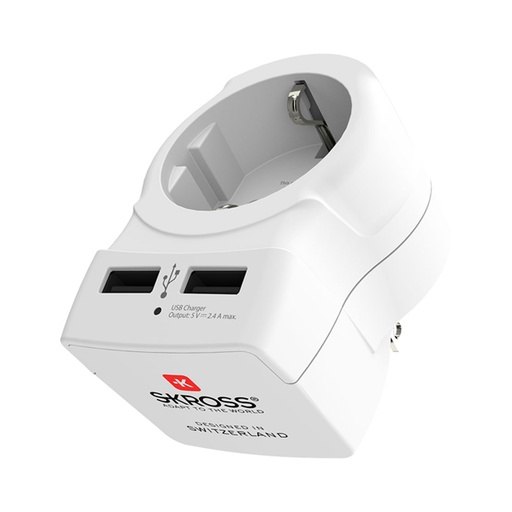 [000013129] ADAPTADOR EUROPEO A ESTADOS UNIDOS USB SKROSS 1500281