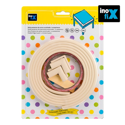 [000013173] ROLLO PROTECTOR CANTOS 2m + 4 ESQUINERAS BLANCO (BLISTER) INOFIX