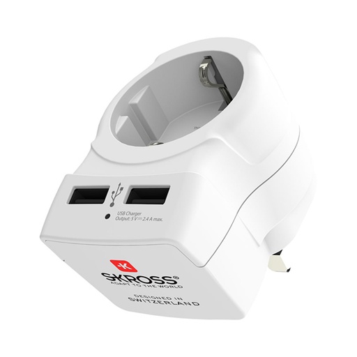 [000013174] ADAPTADOR EUROPEO A REINO UNIDO USB SKROSS 1500280