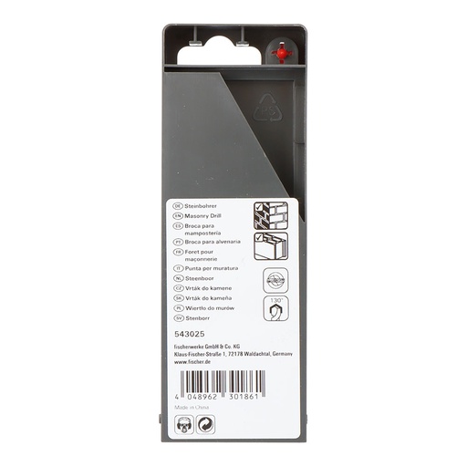 [000013244] PACK 5 BROCAS PERCUSION S Ø4/5/6/8/10mm 543025 FISCHER