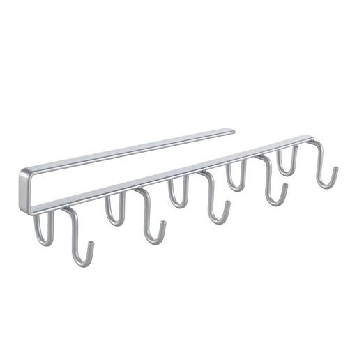 [000013288] COLGADOR MULTIUSO 10 GANCHOS 'MY-HOOKS' 6x25x6cm METALTEX