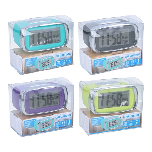 [000013343] RELOJ DESPERTADOR GRUNDIG COLORES / MODELOS SURTIDOS