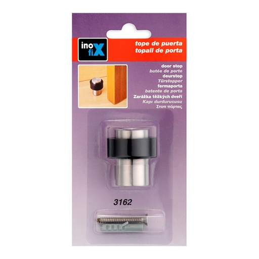 [000013345] TOPE DE PUERTA ALTO CON AMORTIGUADOR ACERO INOXIDABLE (BLISTER) INOFIX