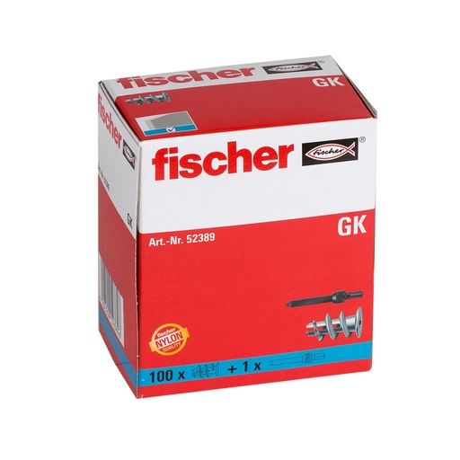 [000013397] PACK 100 FIJACION NYLON DE PANELES DE YESO 52389-GKM FISCHER