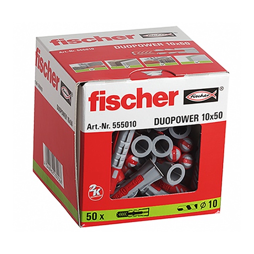 [000013463] PACK 50  DUOPOWER 10X50 CAJA 50 UNIDADES 555010 FISCHER