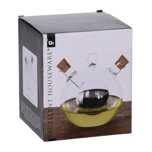 [000013495] ACEITERA Y VINAGRERA DE CRISTAL 2 EN 1 350ml