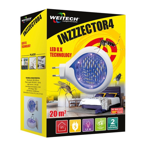 [000013519] TRAMPA INZZZECTOR4 LED U.V. WEITECH