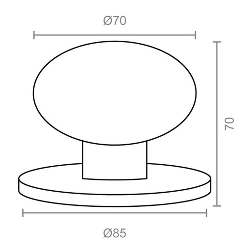 [000013526] BLISTER POMO PUERTA LISO PP02 70mm INOX. MICEL