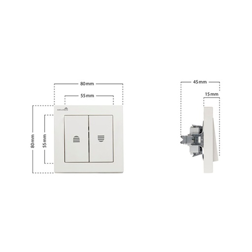 [000013543] INTERRUPTOR PARA ENROLLADORES 2 BOTONES. 23005 SCHELLENBERG