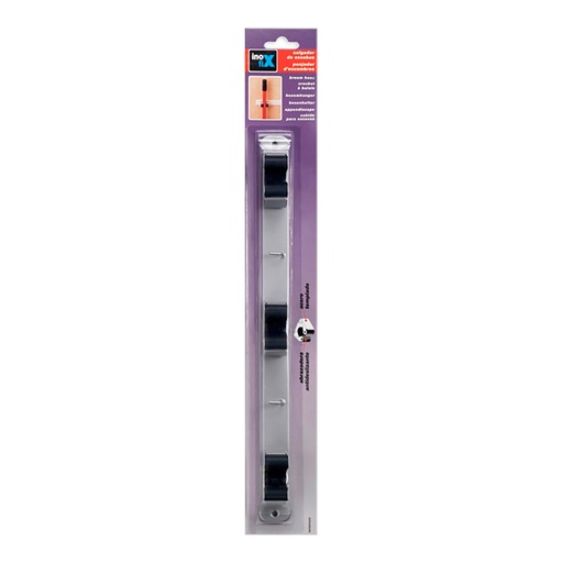 [000013575] COLGADOR TRIPLE PARA ESCOBAS (BLISTER) INOFIX