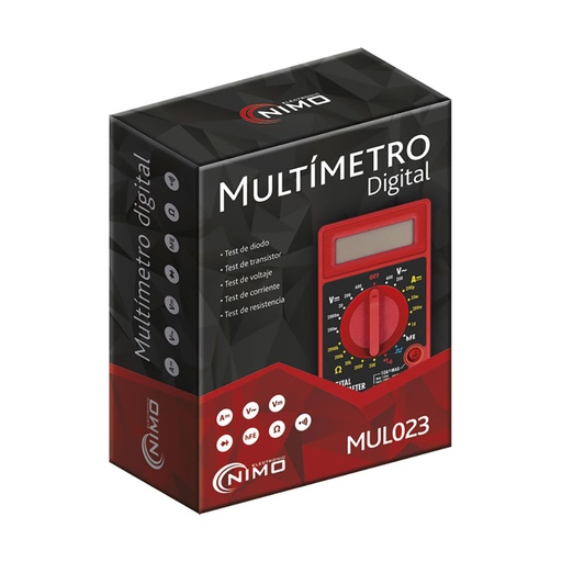 [000013665] MULTIMETRO DIGITAL 3 1/2 DIGITOS CAT.II 600V NIMO