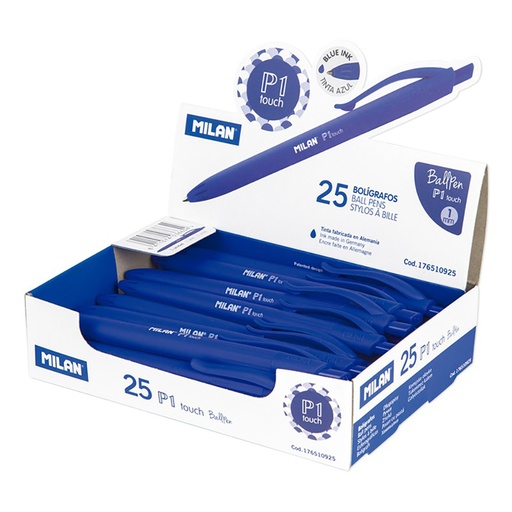 [000013667] PACK CON 25 BOLIGRAFOS AZULES MILAN