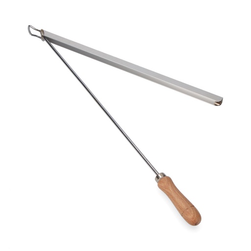 [000013721] VARILLA PORTAPERIÓDICOS ALUMINIO CON MANGO DE MADERA