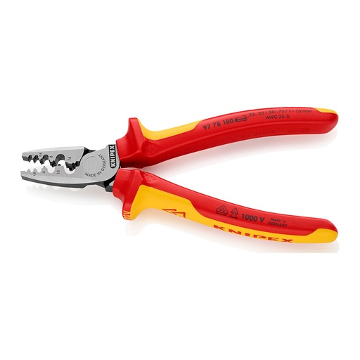 [000013998] ALICATES PARA ENTALLAR PUNTERAS 180x56x28mm 9778180 KNIPEX