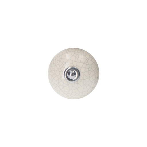 [000014110] BLISTER CON 4 POMOS REDONDOS PARA MUEBLE FABRICADO EN PORCELANA ACABADO BLANCO MOD. E509 Ø40mm REI